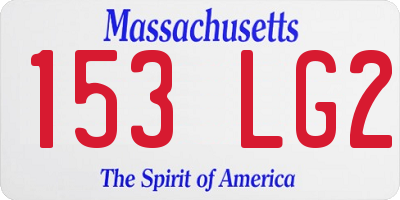 MA license plate 153LG2