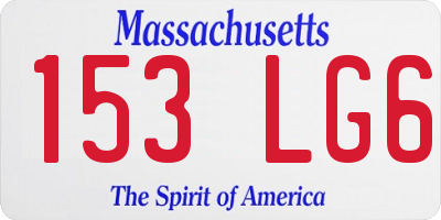 MA license plate 153LG6