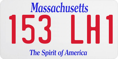 MA license plate 153LH1