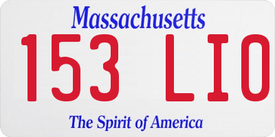 MA license plate 153LI0