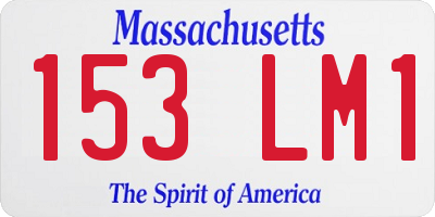 MA license plate 153LM1