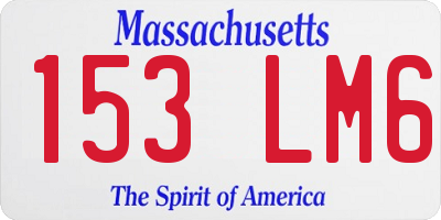 MA license plate 153LM6