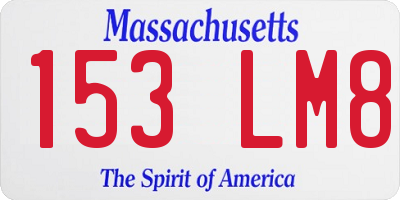 MA license plate 153LM8