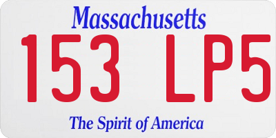 MA license plate 153LP5