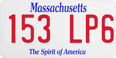 MA license plate 153LP6