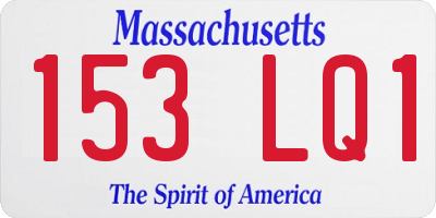 MA license plate 153LQ1