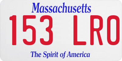 MA license plate 153LR0