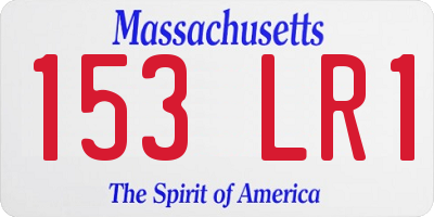MA license plate 153LR1