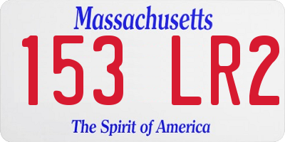 MA license plate 153LR2