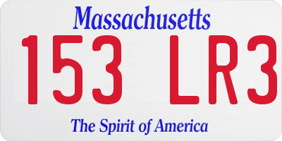 MA license plate 153LR3