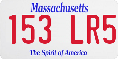 MA license plate 153LR5