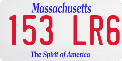 MA license plate 153LR6
