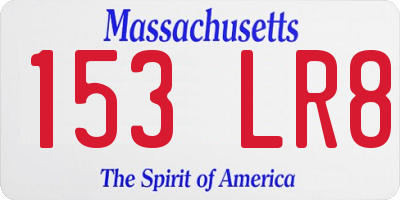 MA license plate 153LR8