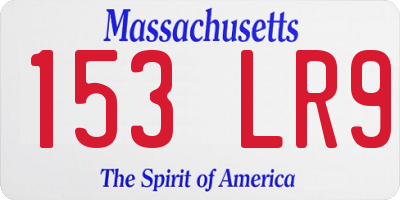 MA license plate 153LR9