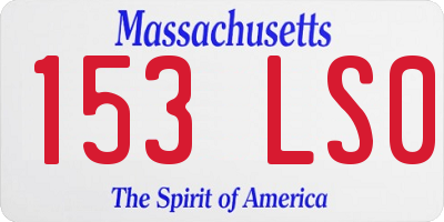 MA license plate 153LS0