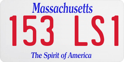 MA license plate 153LS1