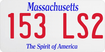 MA license plate 153LS2