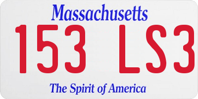MA license plate 153LS3