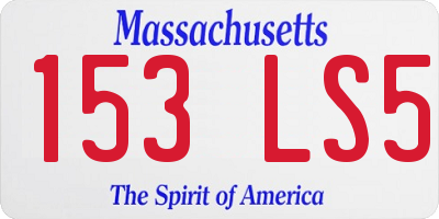 MA license plate 153LS5