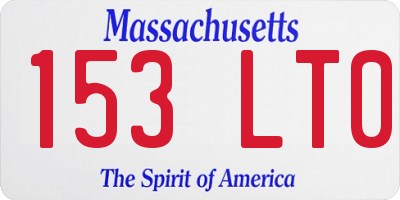 MA license plate 153LT0