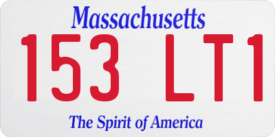 MA license plate 153LT1