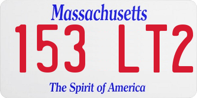 MA license plate 153LT2