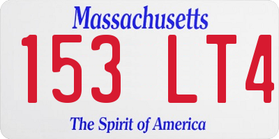 MA license plate 153LT4
