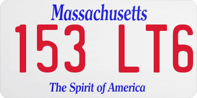 MA license plate 153LT6