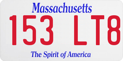 MA license plate 153LT8