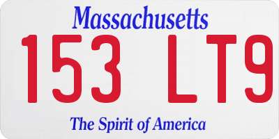 MA license plate 153LT9