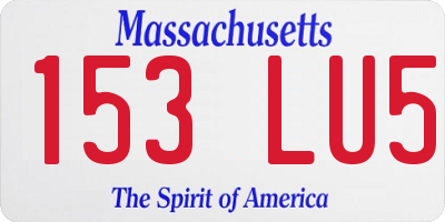 MA license plate 153LU5