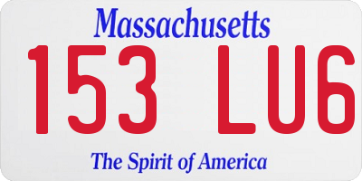 MA license plate 153LU6