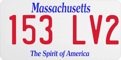 MA license plate 153LV2
