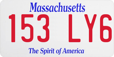 MA license plate 153LY6
