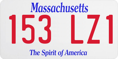 MA license plate 153LZ1