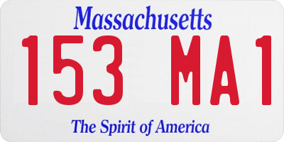 MA license plate 153MA1