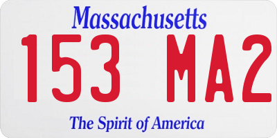 MA license plate 153MA2