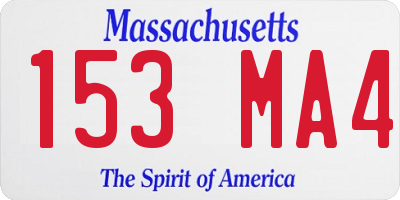 MA license plate 153MA4