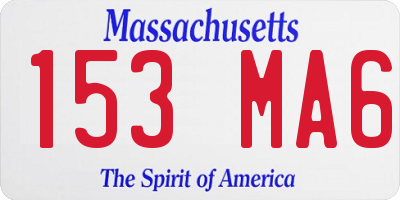 MA license plate 153MA6