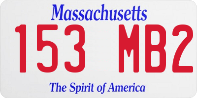 MA license plate 153MB2