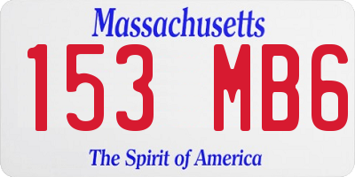 MA license plate 153MB6