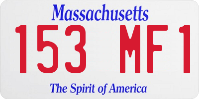 MA license plate 153MF1