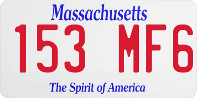 MA license plate 153MF6