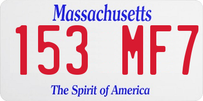 MA license plate 153MF7