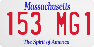 MA license plate 153MG1