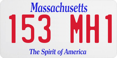 MA license plate 153MH1