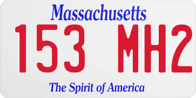 MA license plate 153MH2