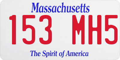 MA license plate 153MH5