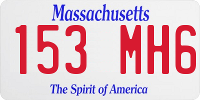 MA license plate 153MH6