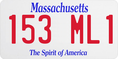 MA license plate 153ML1